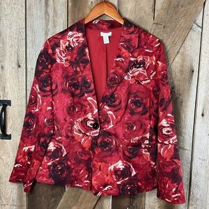 Chico’s Hollie Rose Razzie Red Blazer Size 2